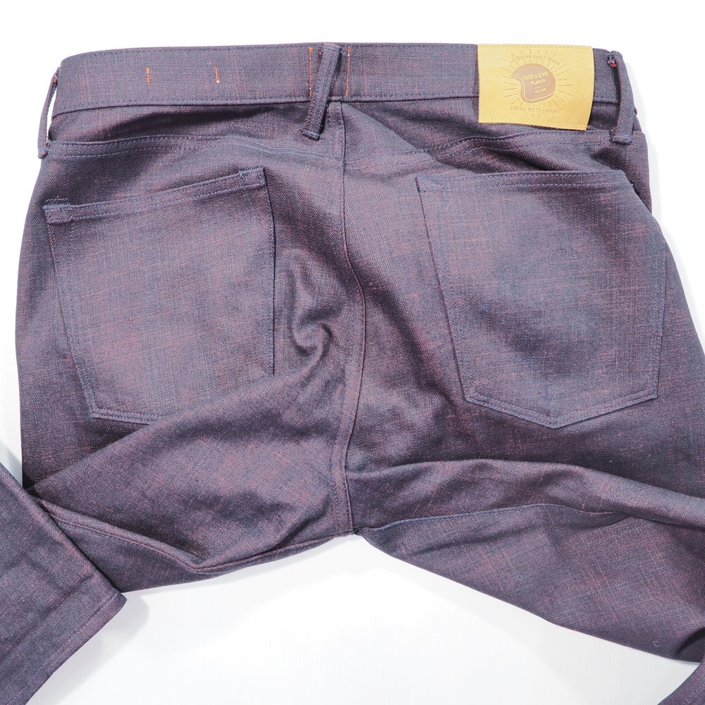 Slim Men's Jeans in Dark Charcoal with Red Selvedge Detail - Picture 13 of 16